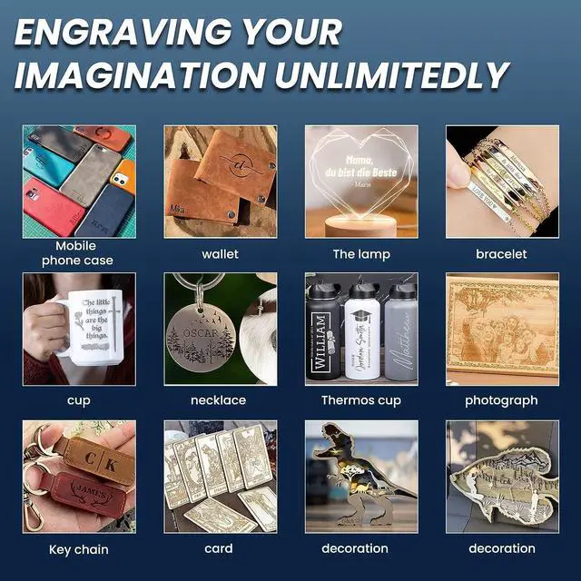 Alt view image 6 of 6 - Laser Engraver with Air Assist, 10W Laser Cutter 0.06 * 0.06mm Accuracy Laser Engraving Machine, 935 * 905mm Extendable Working Area 10X Lifespan Laser Engraver for Wood and Metal