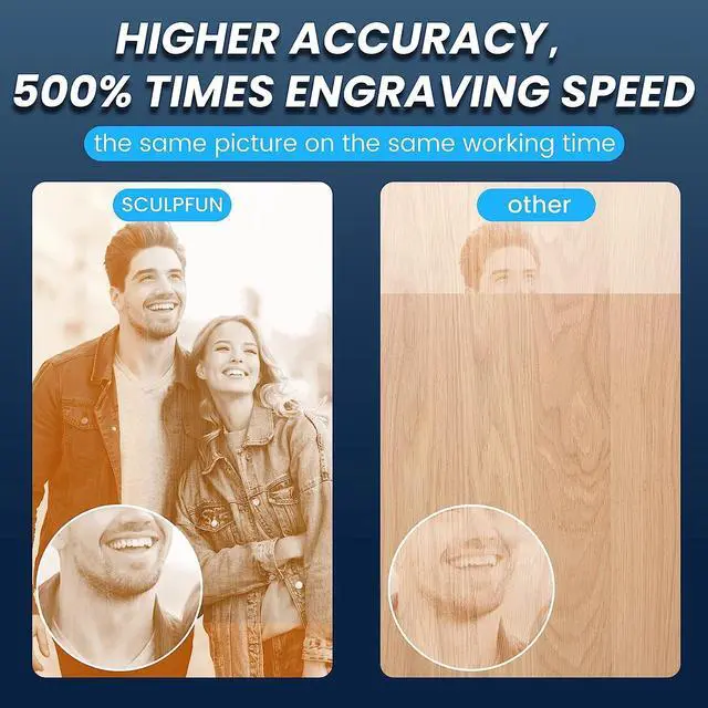 Alt view image 2 of 6 - Laser Engraver with Air Assist, 10W Laser Cutter 0.06 * 0.06mm Accuracy Laser Engraving Machine, 935 * 905mm Extendable Working Area 10X Lifespan Laser Engraver for Wood and Metal