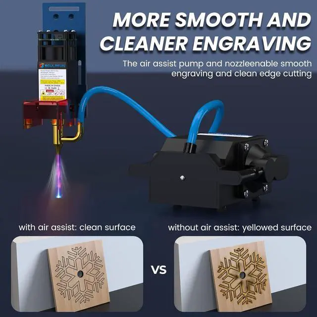 Alt view image 3 of 6 - SCULPFUN S30 PRO MAX Laser Engraver with Air Assist, 20W Laser Cutter 0.06*0.06mm Accuracy Laser Engraving Machine, 935*905mm Extendable Working Area 10X Lifespan Laser Engraver for Wood and Metal