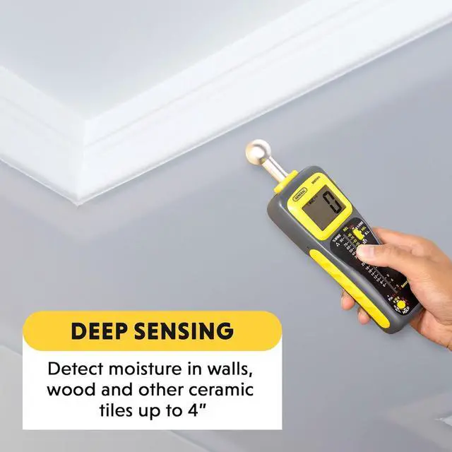 Alt view image 2 of 6 - General Tools Moisture Meter MMD950 - Humidity Sensor - Pin Type / Pinless Device - Spherical Sensor