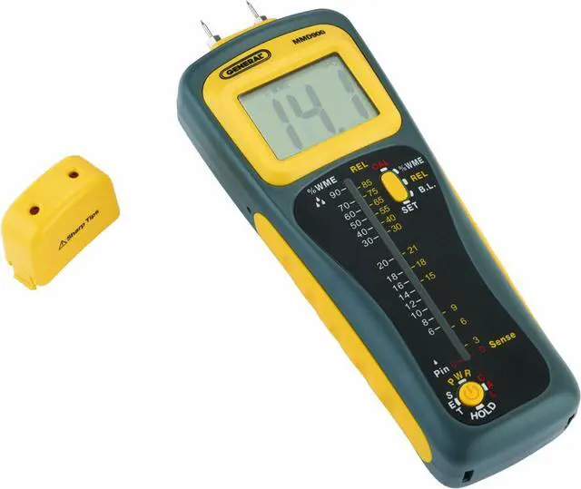 Main image of General Tools Wood Moisture Meter MMD900 - Humidity Sensor - Pin Type / Pinless Device