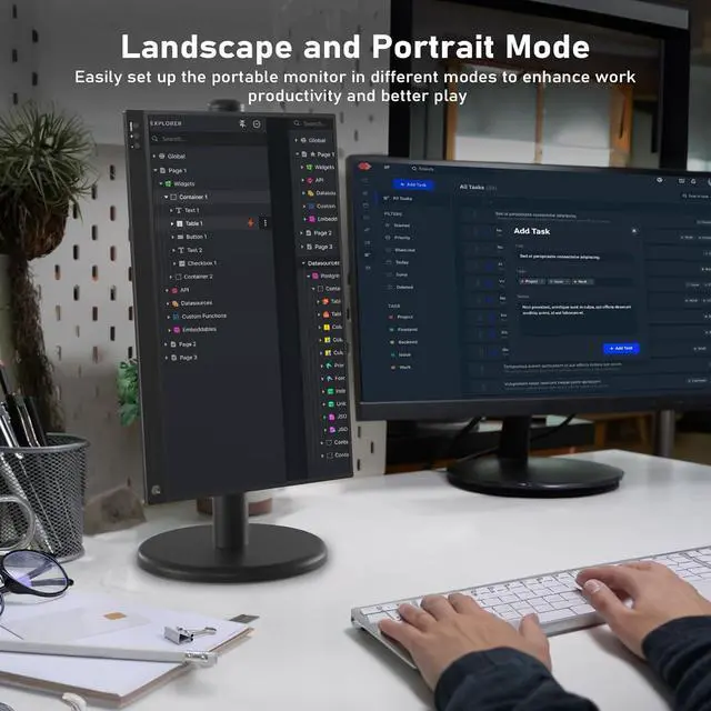 Alt view image 4 of 7 - Portable Monitor 15.6 Inch Full HD Computer Display USB C Dual Monitor with Speaker, Gaming Monitor for PS3 PS4 Xbox Nintendo Raspberry pi