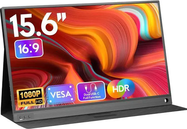 Main image of Portable Monitor 15.6 Inch Full HD Computer Display USB C Dual Monitor with Speaker, Gaming Monitor for PS3 PS4 Xbox Nintendo Raspberry pi