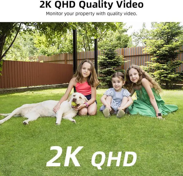 Alt view image 3 of 7 - 2K Security Cameras Wireless Outdoor, Battery Powered for Home Security Cameras with PIR Human Motion Detection, Full-Color Night Vision, Spotlight & Siren, 2-Way Audio, 2.4GHz WiFi, Waterproof