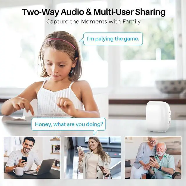 Alt view image 5 of 7 - Security Cameras Wireless Outdoor, Battery Powered Cameras for Home Security Indoor/Outdoor with AI Motion Detection, 1080P Color Night Vision, 2-Way Talk, IP66 Weatherproof, SD/Cloud Storage