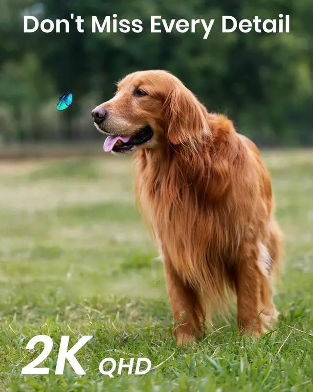 Alt view image 2 of 7 - 2K Security Cameras Outdoor/Home, 360°Pan-Tilt View Timed Cruise 2.4G WiFi Security Camera with Motion Tracking, Spotlight & Siren, 2-Way Audio, Full Color Night Vision, Waterproof