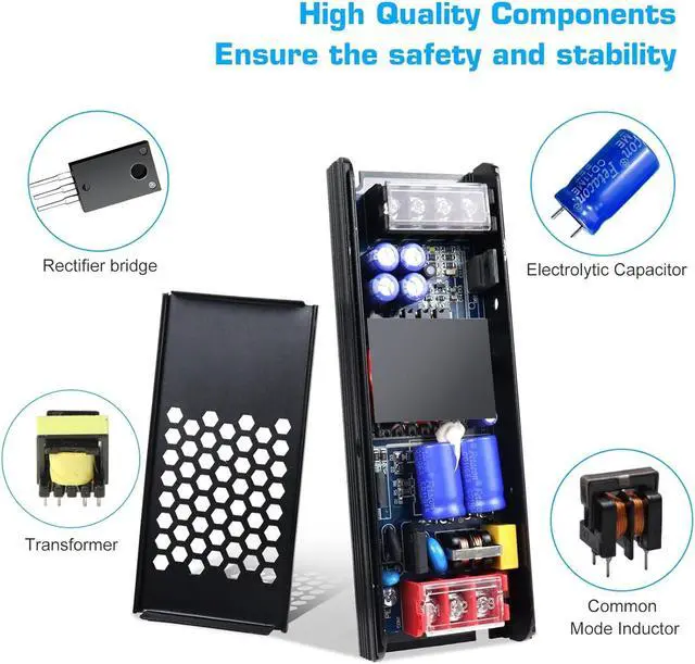 Alt view image 5 of 7 - 24V Power Supply, 4.2A 100W Universal Regulated Switching Power Supply Adapter, 100-250V AC to 24V DC Converter Transformer, LED Driver for LED Strip Lighting Project 3D Printer CCTV Radio Pump