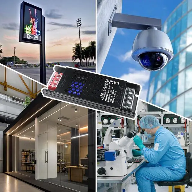 Alt view image 7 of 7 - 24V Power Supply, 4.2A 100W Universal Regulated Switching Power Supply Adapter, 100-250V AC to 24V DC Converter Transformer, LED Driver for LED Strip Lighting Project 3D Printer CCTV Radio Pump