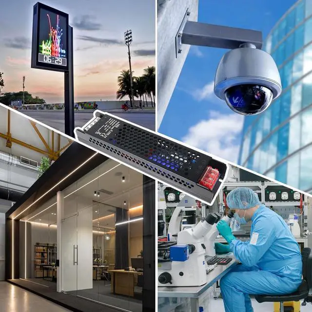 Alt view image 7 of 7 - 24V Power Supply, 8.5A 200W Universal Regulated Switching Power Supply Adapter, 110-250V AC to 24V DC Transformer, Converter, LED Driver for LED Strip Lighting Project 3D Printer CCTV Radio