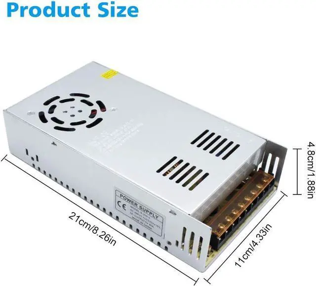 Alt view image 6 of 7 - 5V 60A 300W, DC Universal Regulated Switching Power Supply, Converter, LED Driver, Transformer, Adapter for LED Strips Pixel Lights, Computer Project