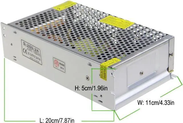 Alt view image 6 of 7 - DC 24V 10A 240W Power Supply Adapter Transformer Switch AC 110V / 220V to DC 24V 10amp Universal Regulated Switching Converter for LED Strip Light CCTV Camera Security System