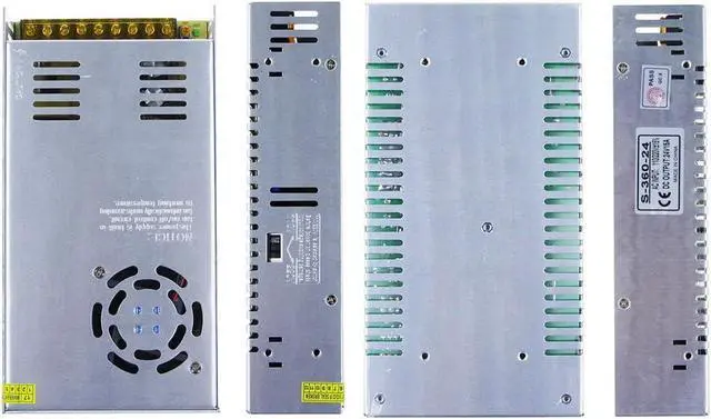 Alt view image 6 of 7 - DC 24V 15A 360W Power Supply Universal Regulated Switching Transformer Adapter LED Driver 110V/220V AC Input for LED Strip CCTV Radio