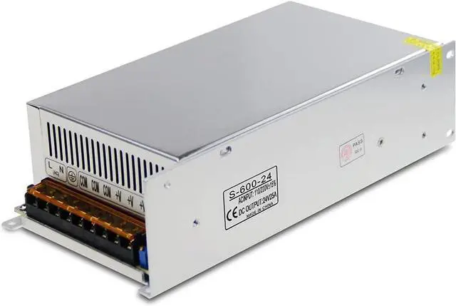 Main image of 24V 25A 600W Power Supply Adapter SMPS Switch Mode Power Supply LED Driver 110V 220V AC to DC 24 Volt 25 Amp 20A Converter Transformer for LED Light CCTV Camera Radio Speaker Amplifier Motor