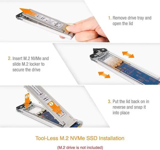 Alt view image 4 of 7 - ICY DOCK 2 x M.2 NVMe SSD PCIe 4.0 Mobile Rack for 9.5mm Ultra Slim ODD Bay (not Support Tri-Mode) | ToughArmor MB852M2PO-B