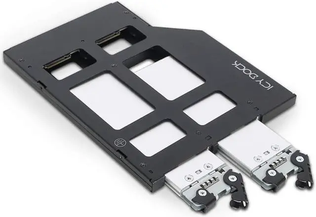 Main image of ICY DOCK 2 x M.2 NVMe SSD PCIe 4.0 Mobile Rack for 9.5mm Ultra Slim ODD Bay (not Support Tri-Mode) | ToughArmor MB852M2PO-B