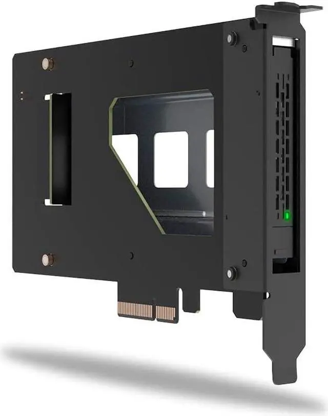 Main image of ICY DOCK U.2 / U.3 NVMe PCIe 4.0 Removable SSD Mobile Rack Adapter Card for PCIe Expansion Slot | MB111VP-B