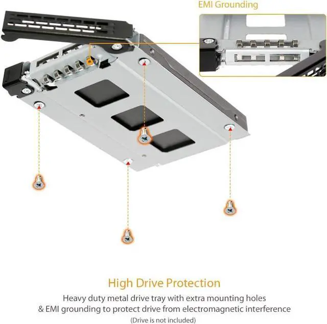 Alt view image 6 of 7 - ICY DOCK 6 Bay 2.5 SAS/SATA HDD/SSD Mobile Rack Full Metal Enclosure for 5.25" Bay | ToughArmor MB608SP-B