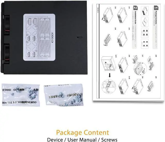Alt view image 7 of 7 - ICY DOCK Rugged 4 x 2.5 SAS/SATA HDD/SSD Mobile Rack Enclosure for 5.25" Bay | ToughArmor MB994SP-4S