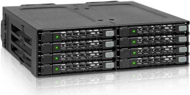 Main image of ICY DOCK 8 x 2.5 SAS/SATA HDD/SSD Moblie Rack Enclosure for 5.25" Bay (2 x Mini-SAS HD) | ToughArmor MB998IP-B