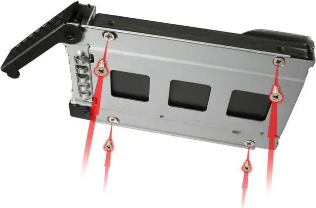 Alt view image 2 of 7 - ICY DOCK Full Metal 2 Bay 2.5" SAS/SATA HDD & SSD Backplane Cage with Slim ODD Tray and Locking Trays for External 5.25" Bay | ToughArmor MB994IKO-3SB