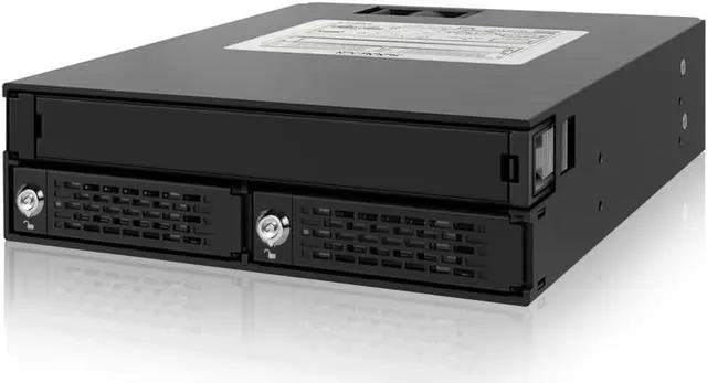 Main image of ICY DOCK Full Metal 2 Bay 2.5" SAS/SATA HDD & SSD Backplane Cage with Slim ODD Tray and Locking Trays for External 5.25" Bay | ToughArmor MB994IKO-3SB