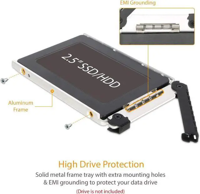 Alt view image 4 of 6 - ICY DOCK 2.5" SSD / HDD Hot-Swap SATA Mobile Rack for 9.5mm Ultra Slim CD/DVD-ROM Optical Bay | ToughArmor MB411SPO-2B