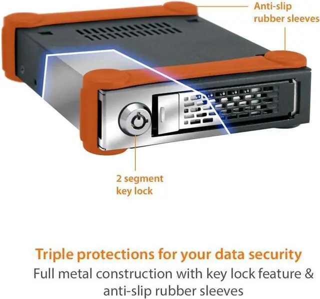 Alt view image 3 of 7 - ICY DOCK 2.5 Rugged Full Metal SATA HDD & SSD USB 3.0 External Enclosure | ToughArmor MB991U3-1SB