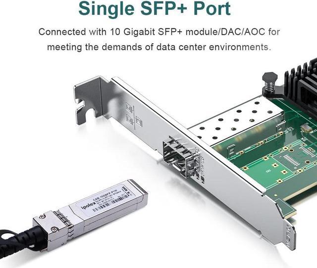 Alt view image 2 of 7 - 10Gb PCI-E Network Card NIC Compatible for Intel X520-DA1(Intel E10G42BTDA), with Intel 82599EN Controller, Single SFP+ Port, 10G PCI Express LAN Adapter Support Windows Server/Windows, Linux, Vmware