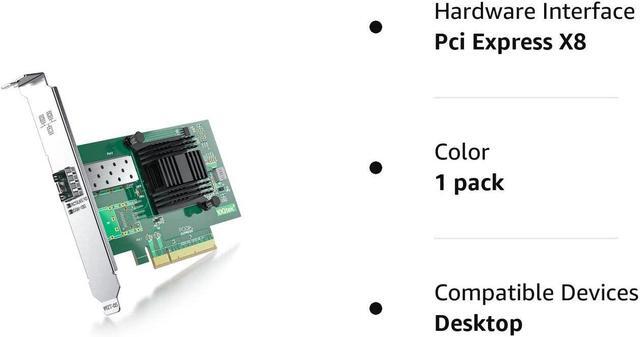 Alt view image 4 of 7 - 10Gb PCI-E Network Card NIC Compatible for Intel X520-DA1(Intel E10G42BTDA), with Intel 82599EN Controller, Single SFP+ Port, 10G PCI Express LAN Adapter Support Windows Server/Windows, Linux, Vmware