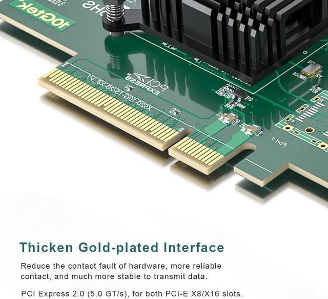 Alt view image 3 of 7 - 10Gb PCI-E Network Card NIC Compatible for Intel X520-DA1(Intel E10G42BTDA), with Intel 82599EN Controller, Single SFP+ Port, 10G PCI Express LAN Adapter Support Windows Server/Windows, Linux, Vmware