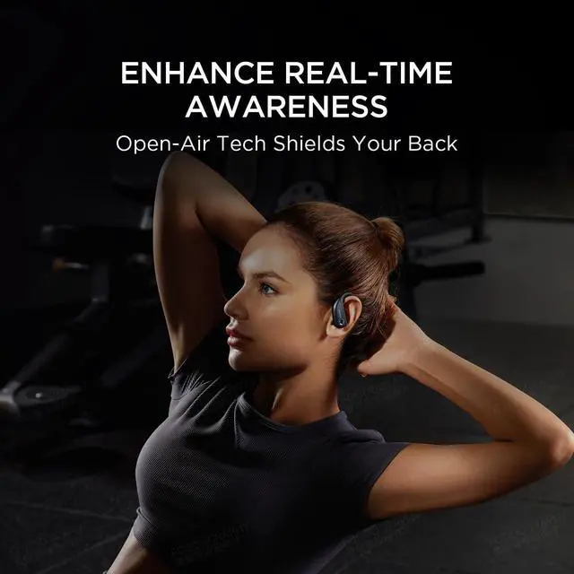 Alt view image 5 of 5 - 1MORE S50 Fit Open Earbuds, Open-Ear Wireless Bluetooth Headphones (Gray)