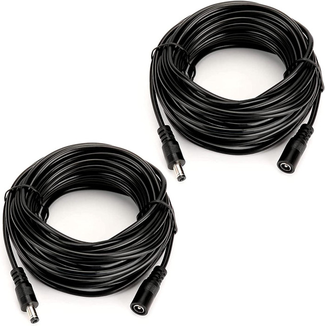 2 Câbles D'extension DC à Angle Droit 90° - 5,5x2,1 Mm - 1 Mètre - Pour Bandes LED, Caméras, Alimentations 12V