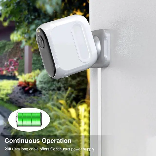 Alt view image 6 of 7 - DC Power Extension Cable 10ft 2.1mm×5.5mm,Universal 12v power extension cable for CCTV Security Camera IP Wifi Camera Standalone DVR (10ft,Flat body, White)