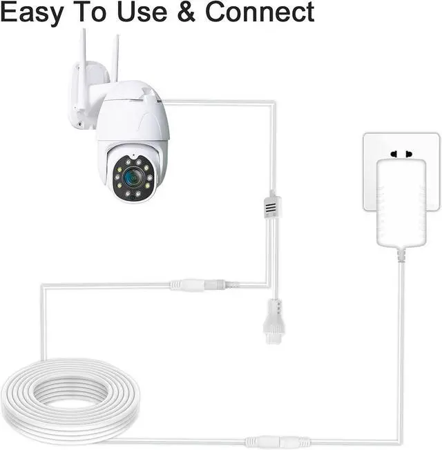 Alt view image 5 of 7 - Power Extension Cable 16.5ft 2.1mm x 5.5mm Compatible with 12V DC Adapter Cord for CCTV Security Camera IP Camera Standalone DVR(16.5ft DC5.5mm Plug )