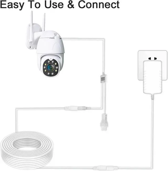 Alt view image 6 of 7 - DC Power Extension Cable 33ft 2.1mm x 5.5mm Compatible with 12v Power Adapter Extension Cable for CCTV Security Camera IP Wifi Camera Standalone DVR (33ft,5.5mm Plug)