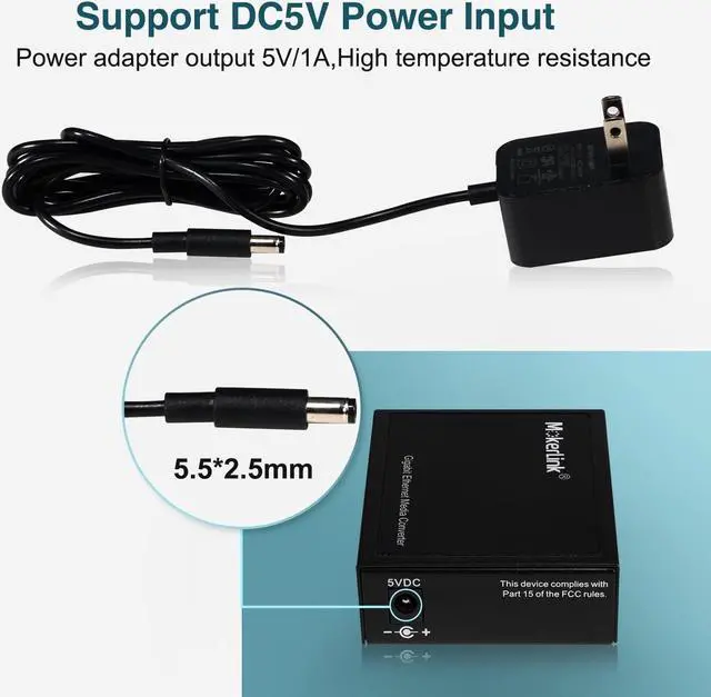 Alt view image 6 of 7 - Gigabit SFP to RJ45 Converter, Fiber to Ethernet Media Converter, 10/100/1000Mbps RJ45 Port, 1000Base-SX/LX SFP Slot, Support MiniGBIC Module