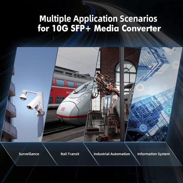 Alt view image 7 of 7 - 10 Gigabit SFP to 10G RJ45 Converter, 10G/5G/2.5G/1G/100M Copper, 10GBASE-X SFP+ Slot, Unmanaged Metal Fiber to Ethernet Media Converter