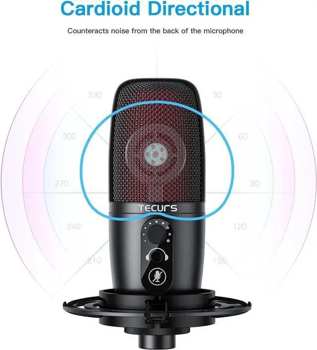 Alt view image 2 of 7 - USB Microphone, Condenser Microphone Kit for Computer, Podcast Mic Set, PC Condenser Mic with Boom Arm for Gaming,Streaming,YouTube,Recording,Chatting