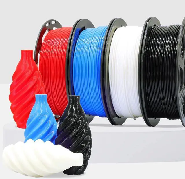 Alt view image 4 of 7 - 1.75mm Normal PLA 4 Most Basic Colors Bundle Pack: Black Red White Blue, Each Spool 250g, 4 Spools Packed, Total 1Kg 3D Printing Filament Material with One Extra 3D Print Tool