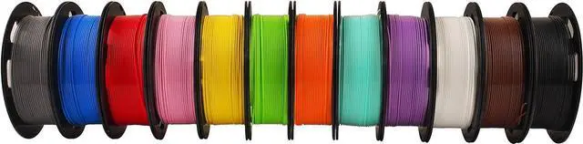 Alt view image 2 of 2 - 1.75mm 3D Printer Normal PLA Filament 12 Bundle, Most Popular Colors, 500g per Spool, 12 Spools Pack, Total 6kgs Material with One Bottle of 3D Printer Stick Tool