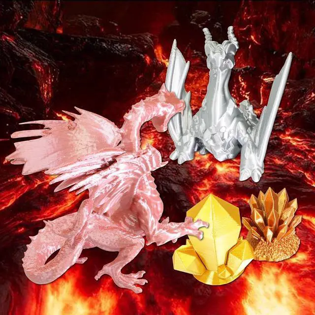 Alt view image 5 of 5 - 1.75mm 4 Spools Silk PLA 3D Printer Filament Bundle: Shiny Metallic Gold/Silver/Copper/Rose Gold, Each Spool 250g, Widely Fit for 3D Printer/Pen, Total 1Kg 3D Printing Filament Material