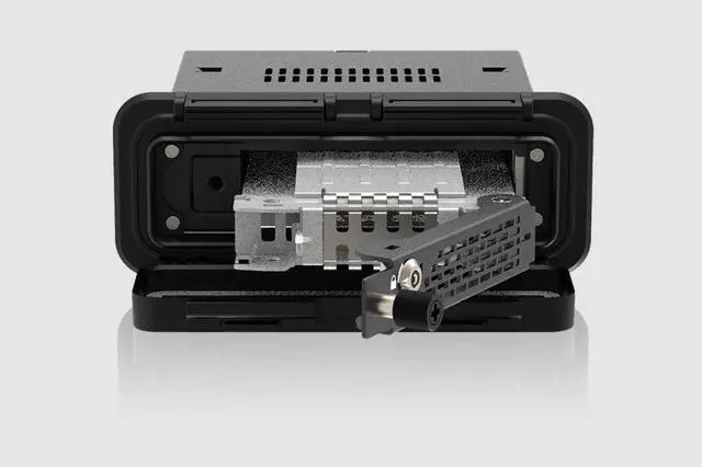 Alt view image 5 of 5 - ToughArmor MB491SKL-1B Ruggedized 1 Bay 2.5" SAS/SATA HDD/SSD Mobile Rack Enclosure with Water-Resistant Front Cover and Dual-Lock for 3.5" Bay