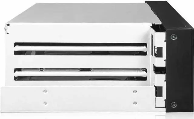 Alt view image 3 of 4 - FatCage RAID MB901SPR-B R1 Dual 2.5"/3.5" SATA Drive Removable RAID 1 & JBOD Mobile Rack Enclosure in 2 x 5.25" Bay