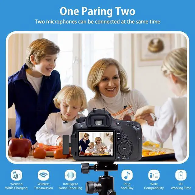 Alt view image 4 of 7 - Professional Wireless Lavalier Microphone USB C, Lapel Mic for iPhone 15 Pro Max/Plus,Android,2Pack Noise Canceling Cordless Clip on Recording Mic,Mini Lav Mic for Interview Video Vlog YouTube TikTok