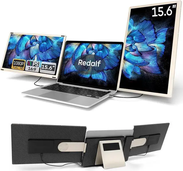 Main image of Laptop Screen Extender, 15.6" Portable Monitor, FHD 1080P IPS 360° Rotation Screen Triple Monitor Laptops, Removable Multi-mode monitor for 13-17 Laptops compatible with Mac/Wins/Android/Dex