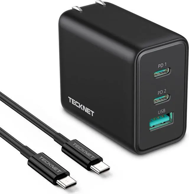 Main image of USB C Charger 65W PD 3.0 GaN Charger Type C Foldable Adapter with 5ft Type C to C Cable, Fast Wall Charger Compatible with iPhone 15 Pro Max/15 Plus/15/14/MacBook Pro/iPad/Switch/Galaxy S23