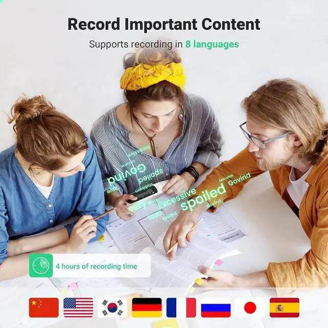 Alt view image 6 of 7 - Pen Scanner, Text to Speech Device for Dyslexia, OCR Digital Highlighter Reader Pen, Exam Reading Pen, Bluetooth Langage Translator, No Monthly Fee