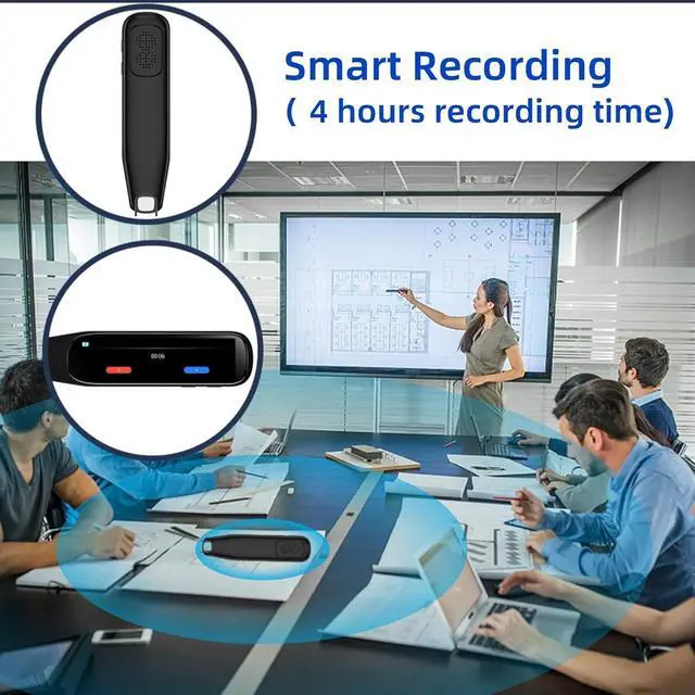 Alt view image 4 of 7 - Translation Pen Scanner, Text to Speech Device, OCR Digital Pen Reader, Exam Reading Pen for Students, Dyslexia, Wireless Language Translator for Travelers & International Business Personnel (BLACK)