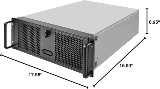 Alt view image 7 of 7 - SilverStone Technology 4U Rackmount Server Chassis with 3 X 5.25 Front Bays with CEB/ATX/mATX/Mitx Support RM400 Cases SST-RM400
