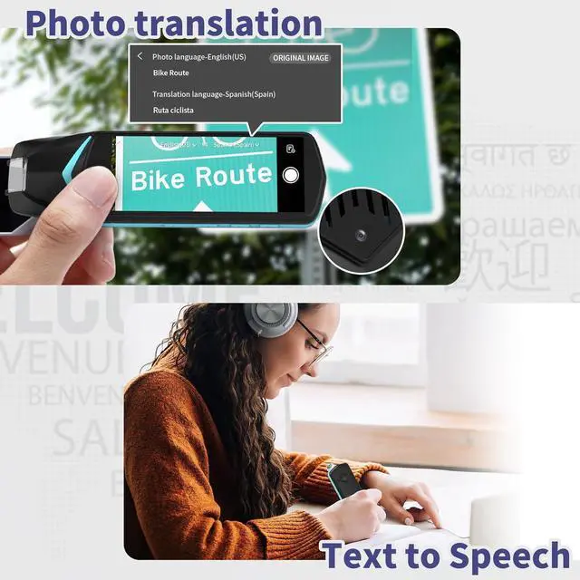 Alt view image 4 of 6 - Reading Pen for Dyslexia,Scan Reader Pen 4 Text to Speech Device Translator Pen, Photo Translation OCR 16GB Bluetooth Pen Scanner for Students Adults (Scan Reader Pen 4 Pro)